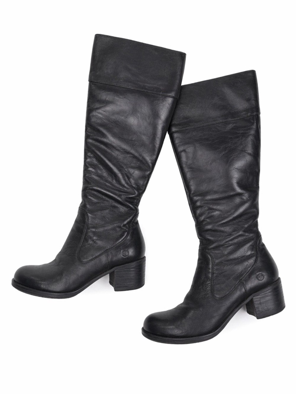 Born Vintage Black Leather Knee High Boots Riding Boots Women’s Size 8